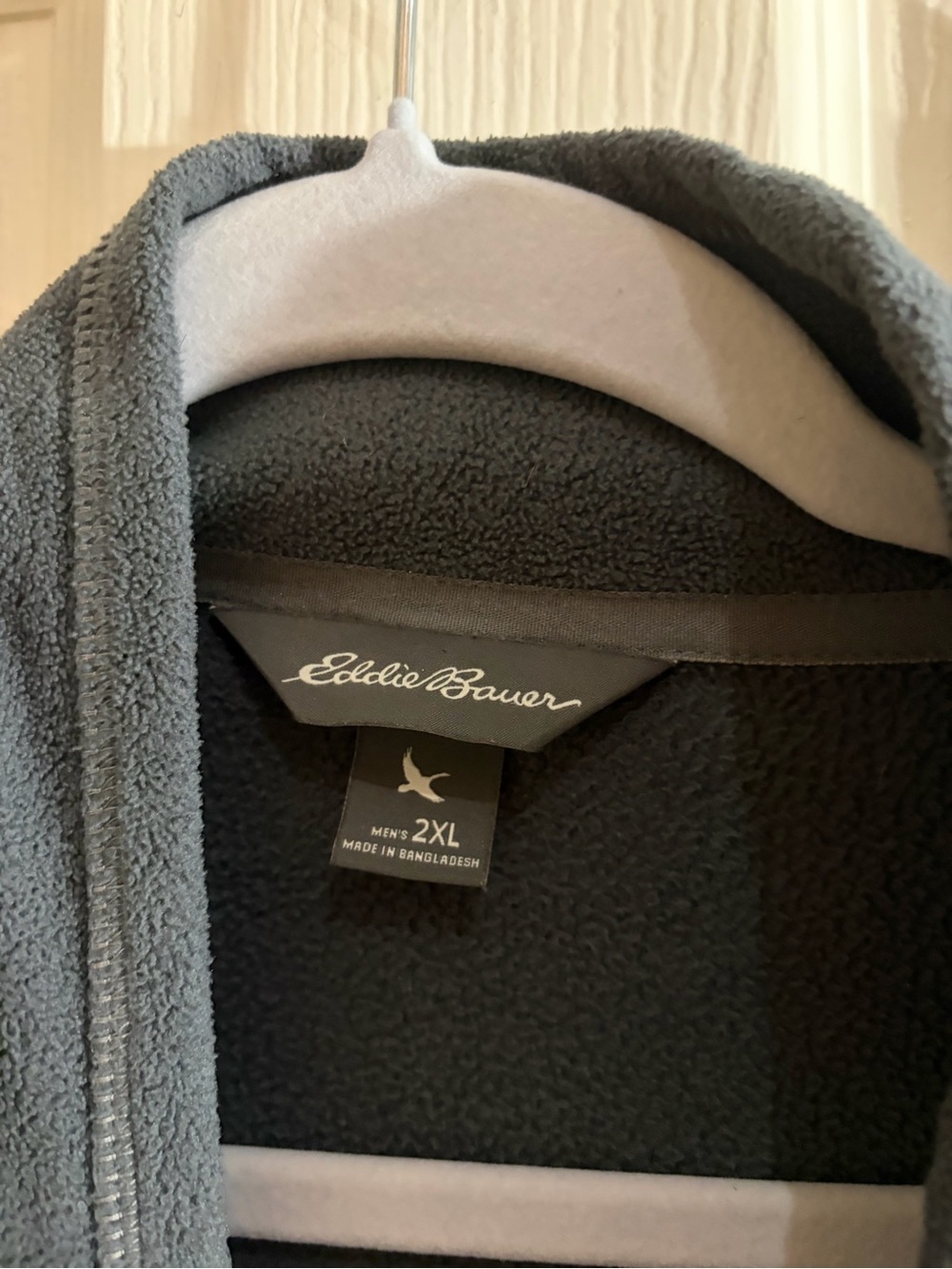 Eddie Bauer Fleece Full Zip Vest Men’s 2XL Gray Outdoor Casual Jacket - Picture 3 of 8